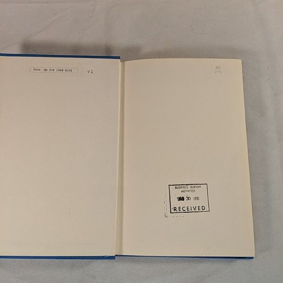 Sampling Theory 1968 Raj McGraw-Hill Probability & Stats Hardcover Book Vintage - Picture 6 of 13